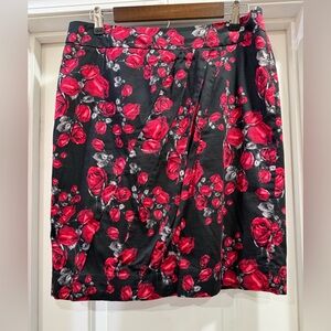 White House Black Market Floral Skirt Size 10